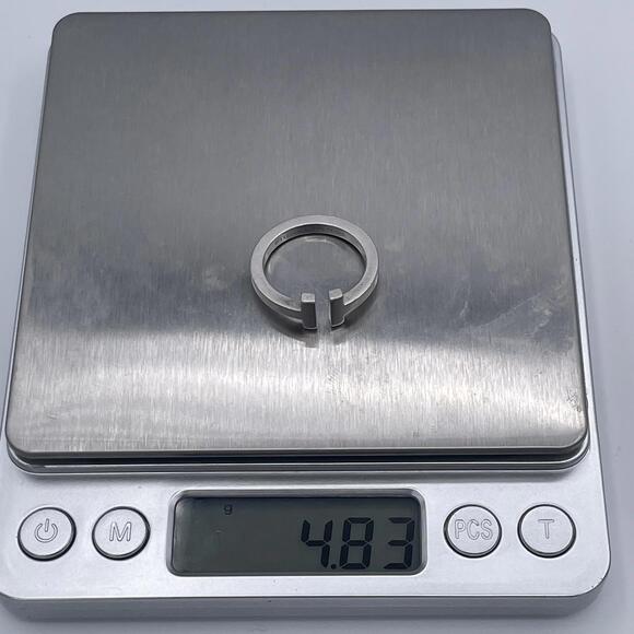 Authentic Tiffany & Co. T Ring Sterling Silver Open Band Size 8 Minimalist - Picture 9 of 9